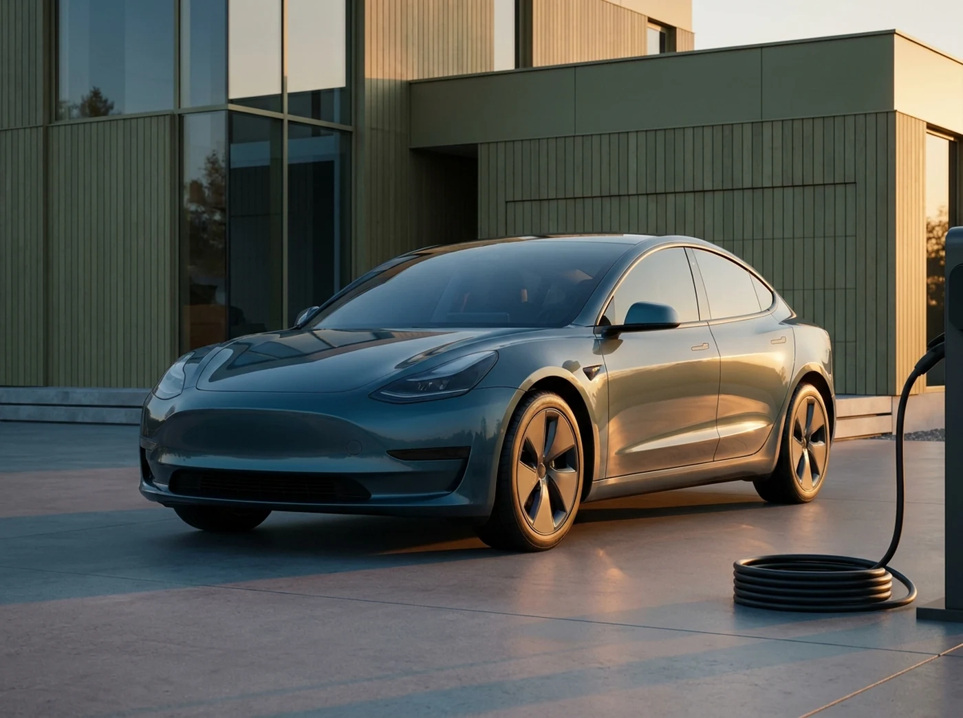 Carro elétrico disponível para aluguel